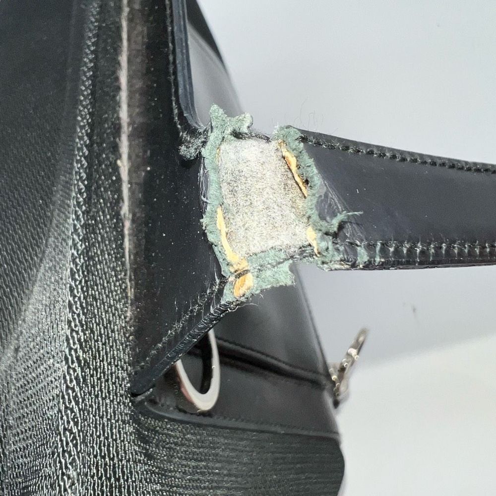 Salvatore Ferragamo Vintage Gancini Black Nylon and Patent Leather Shoulder Bag - Picture 10 of 16